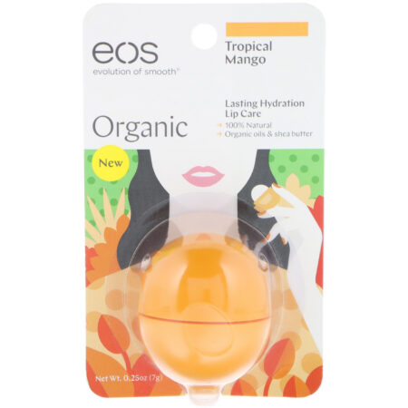 EOS, Balm Labial Orgânico, Manga Tropical, 7 g