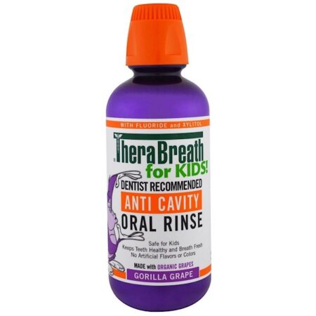 TheraBreath, Enxaguatório Bucal Anti-Cárie para Crianças, Uva Gorila, 473 ml (16 fl oz)