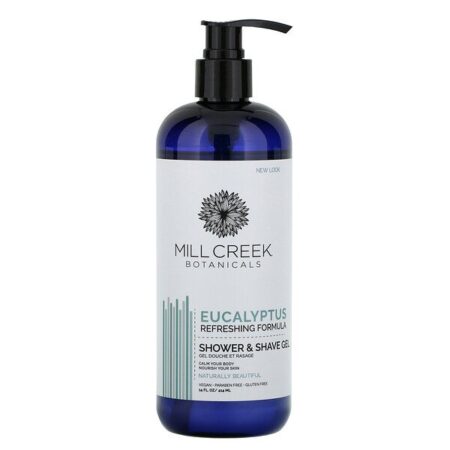 Mill Creek Botanicals, Shower & Shave Gel, Eucalyptus, 14 fl oz (414 ml)