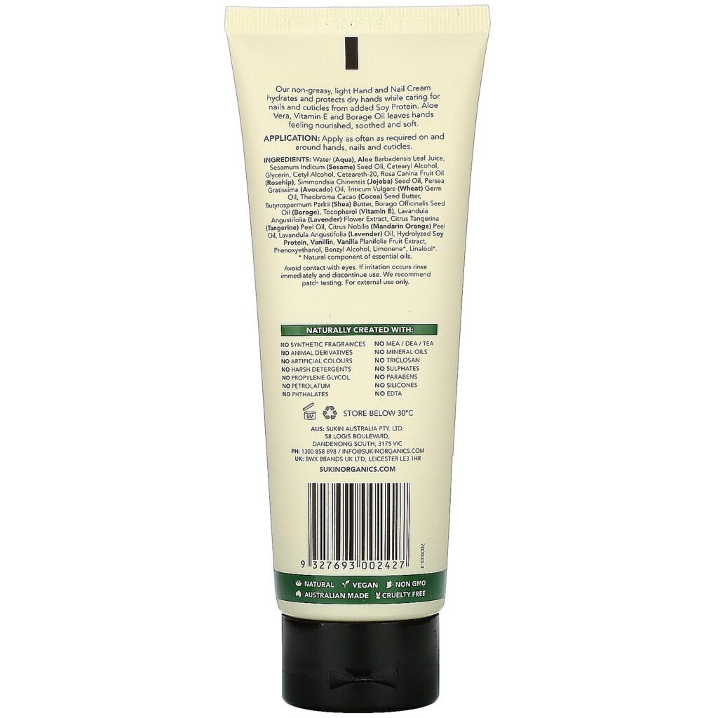 Sukin, Creme para Mãos e Unhas, Signature, 125 ml (4,23 fl oz) - Imagem 2