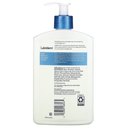 Lubriderm, Daily Moisture Lotion, Normal to Dry Skin, 16 fl oz (473 ml) - Image 2