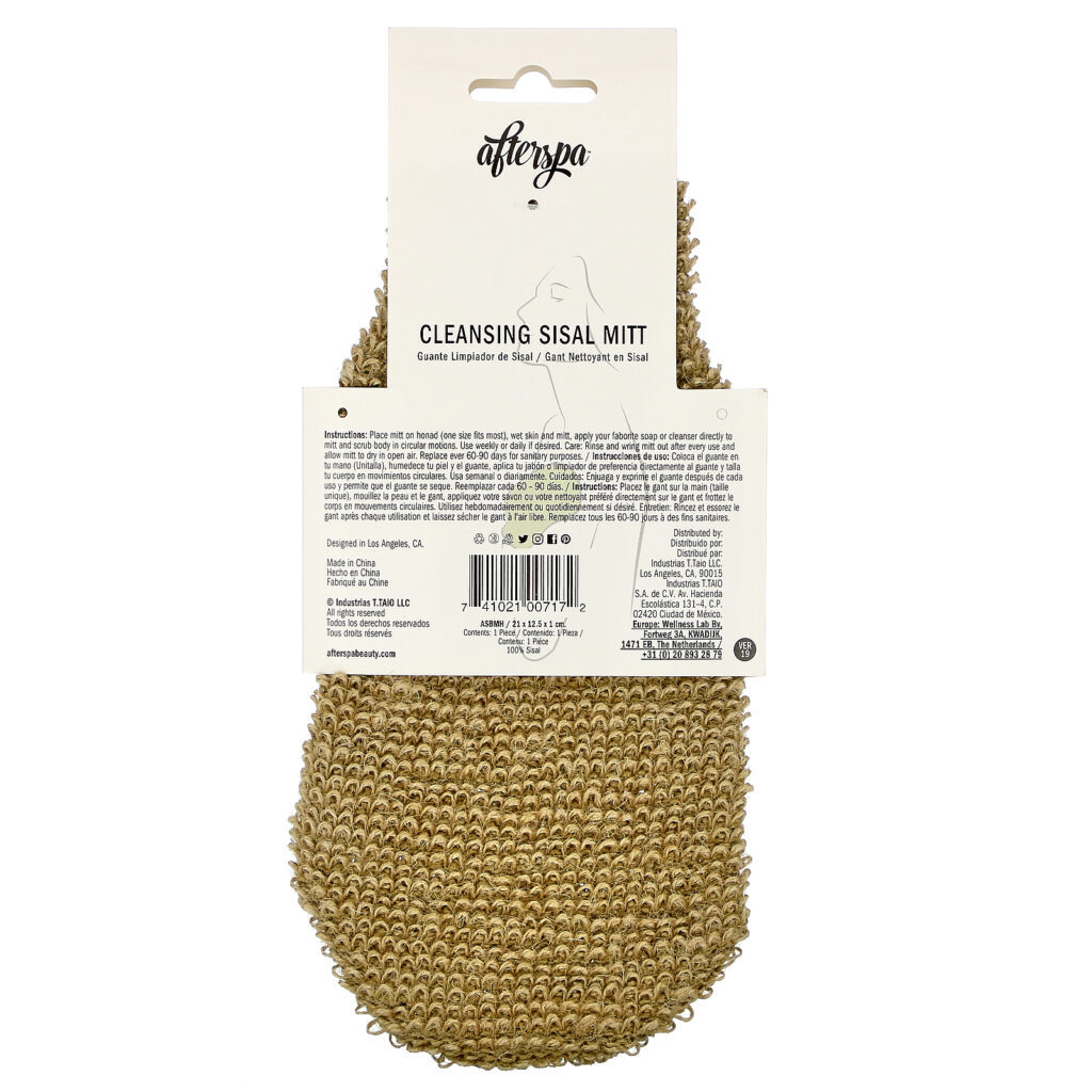 AfterSpa, Cleansing Sisal Mitt, 1 Mitt - Imagem 2