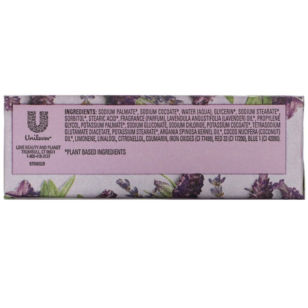 Love Beauty and Planet, Relaxing Rain, Bar Soap, Argan Oil & Lavender, 7 oz (198 g) - Imagem 2