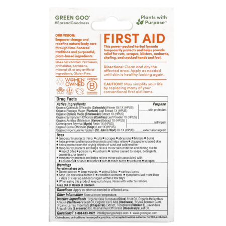 Green Goo, First Aid Salve, 1.82 oz (51.7 g) - Image 3