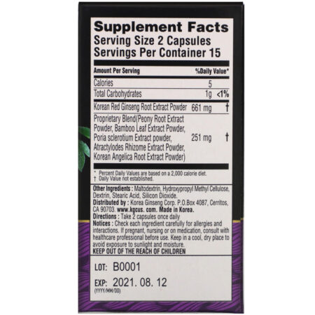 Cheong Kwan Jang, Koreselect, Balance, 30 Veggie Capsules — foto 2