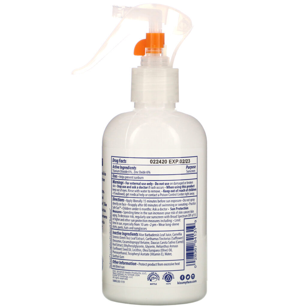 Kiss My Face, Purely Mineral, Broad Spectrum Sunscreen Mineral Spray Lotion, SPF 30, 8 fl oz (236 ml) - Imagem 2