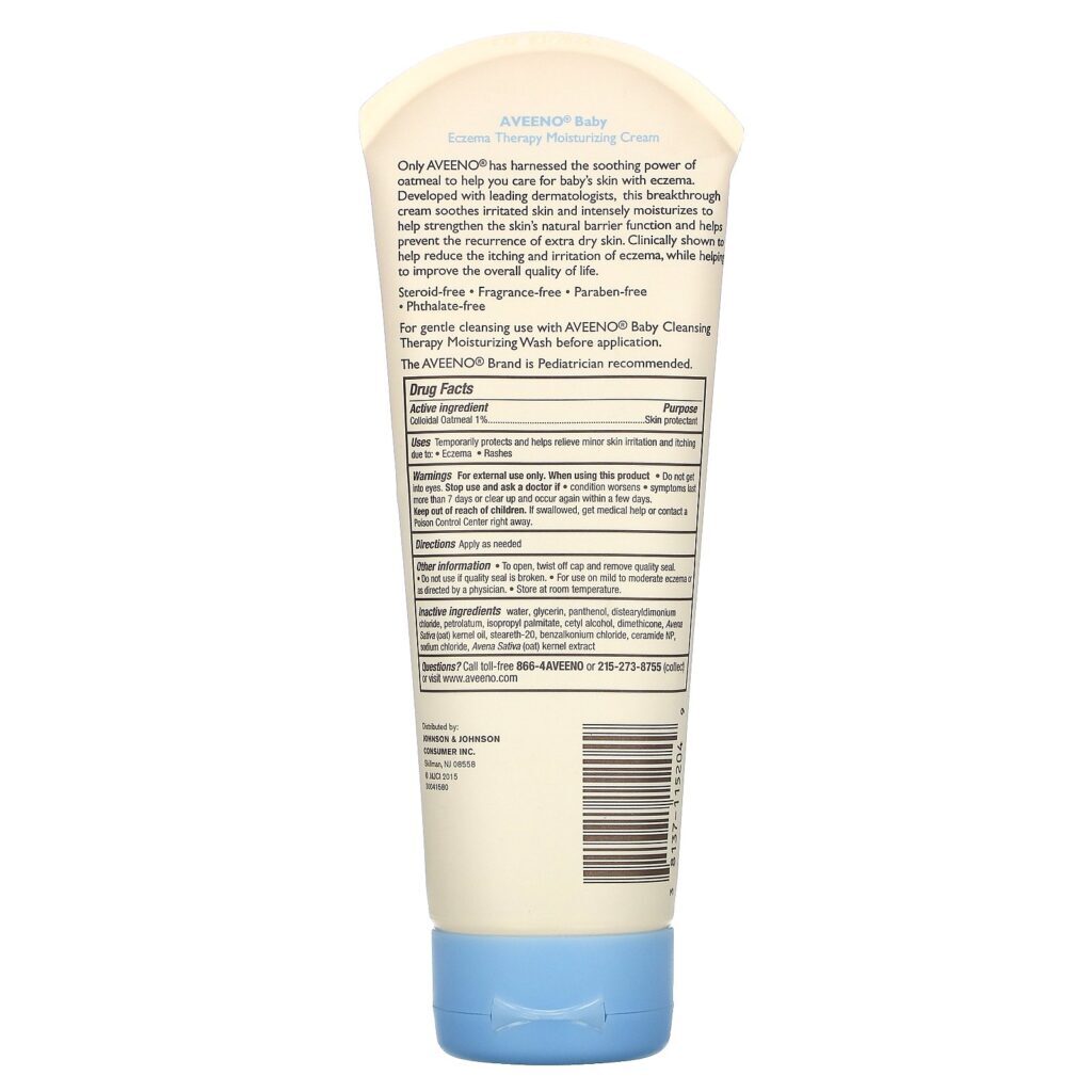 Aveeno, Baby, Eczema Therapy, Moisturizing Cream, 7.3 oz (206 g) - Imagem 2