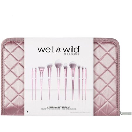 Wet n Wild, Conjunto de Pincéis Linha Pro, Coleção de Pincéis com 10 Unidades + Estojo para Pincéis de Edição Limitada - Image 2