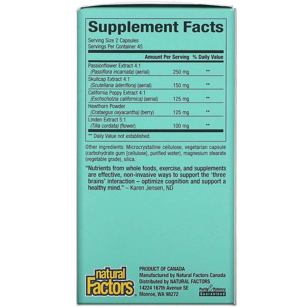 Natural Factors, 3 Brains, The Best-Sleep, 90 Vegetarian Capsules - Imagem 2