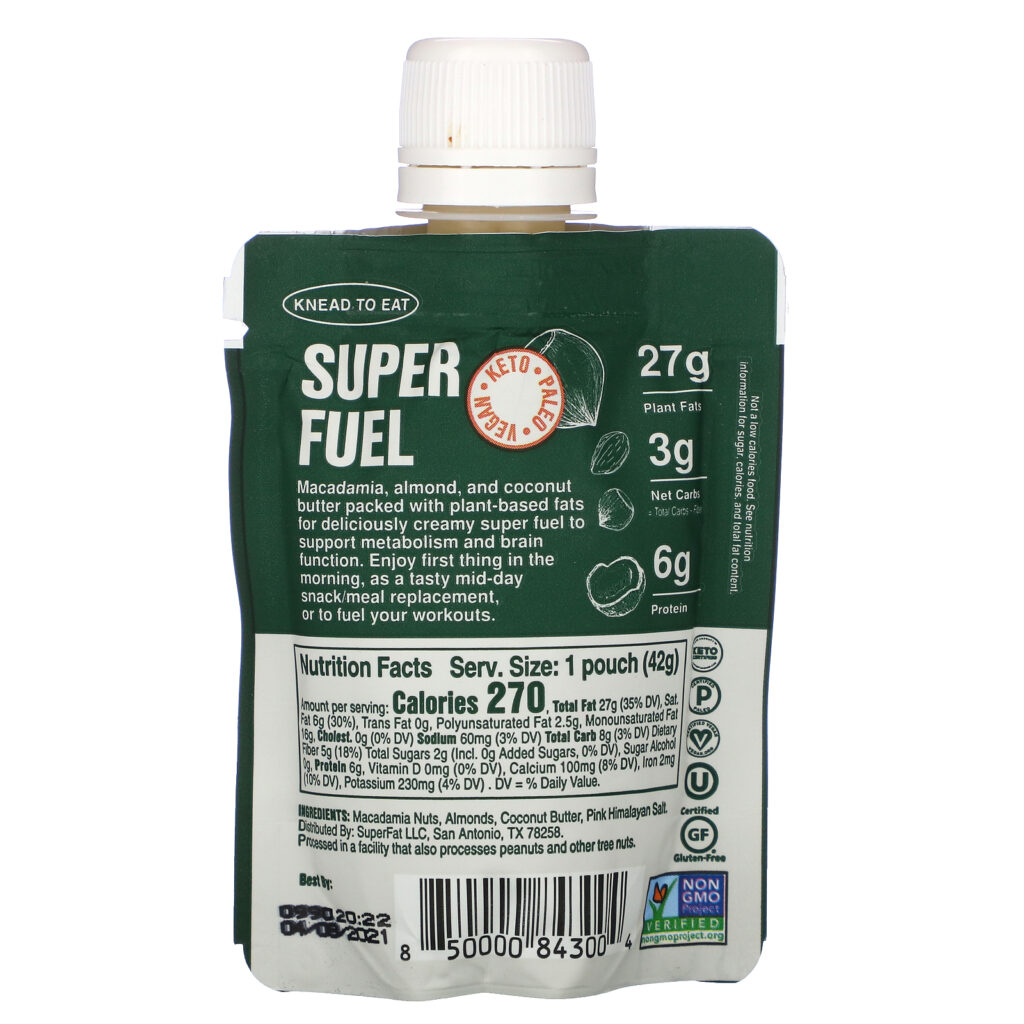 SuperFat, Keto Nut Butter, Macadamia Coconut, 1.5 oz (42 g) - Imagem 2