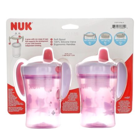 NUK, Evolution Soft Spout Cup, 6 + Months, 2 Cups, 8 oz (240 ml) Each - Imagem 2