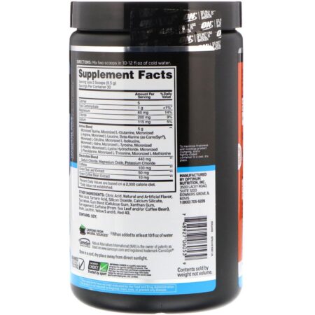 Optimum Nutrition, Essential Amino Energy + Electrolytes, Tangerine Wave, 10.05 oz (285 g) - Image 2