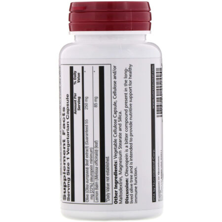 Solaray, Extrato de Folha de Azeitona, 250 mg, 120 Cápsulas Vegetais - Image 2