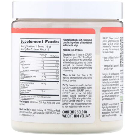 Isopure, Collagen, Raspberry Lemonade, 6.88 oz (195 g) - Image 2