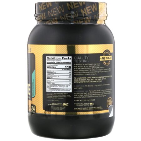 Optimum Nutrition, Gold Standard 100% Isolate, Mint Brownie, 1.64 lb (744 g) - Image 2