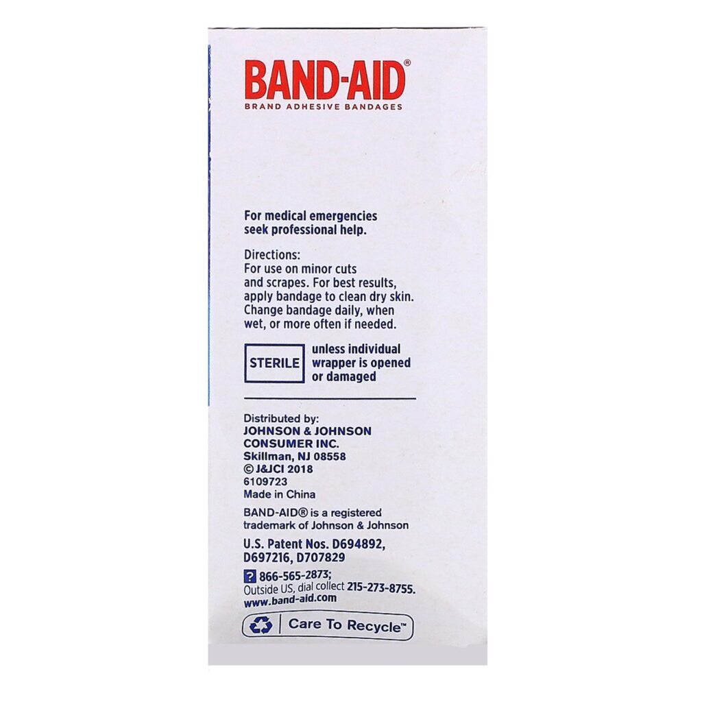 Band Aid, Adhesive Bandages, Flexible Fabric, 100 Assorted Sizes - Imagem 2