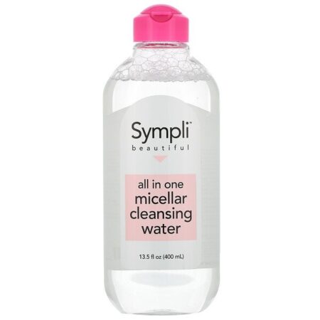 Sympli Beautiful, Água Micelar para Limpeza de Pele All In One, 400 ml (13.5 fl oz)