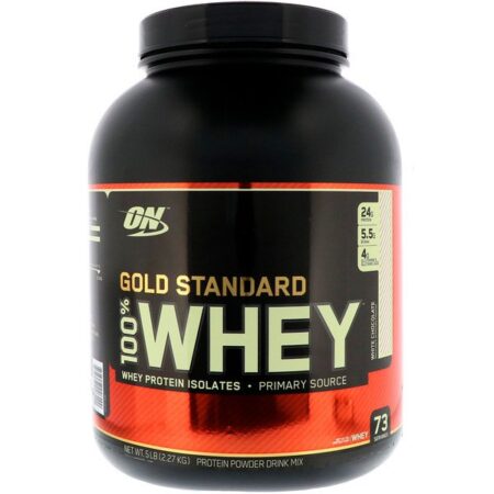 Optimum Nutrition, Gold Standard, 100% Whey, Chocolate Branco, 2,27 kg (5 lbs)