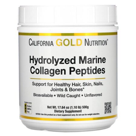 California Gold Nutrition, Peptídeos de Colágeno Marinho Hidrolisado, Sem Sabor, 500 g (17,64 oz)