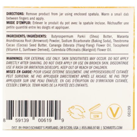 Schmidt's, Frasco de Desodorante Natural, Ylang-Ylang + Calêndula, 56,7 g (2 oz) - Image 3