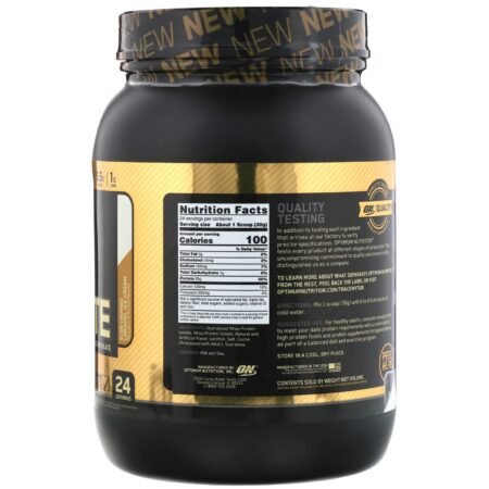 Optimum Nutrition, Gold Standard 100% Isolate, Slow Churned Caramel Ice Cream, 1.58 lb (720 g) - Image 2