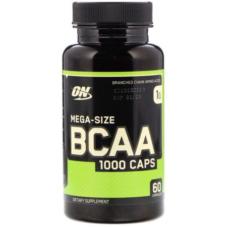 Optimum Nutrition, BCAA 1000 Caps, Tamanho Grande, 1 g, 60 Cápsulas