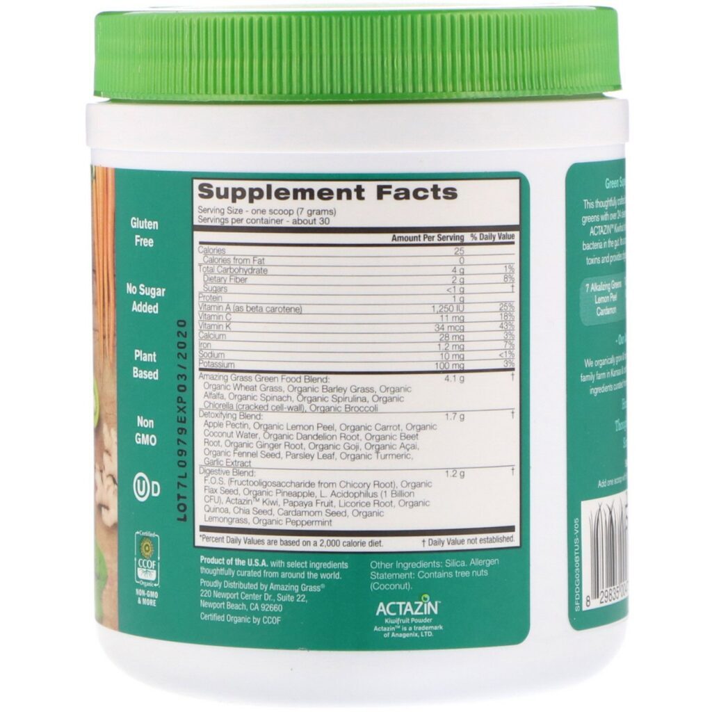 Amazing Grass, Superalimento Verde, Desintoxicação e Digestão, 210 g (7,4 oz) - Imagem 2