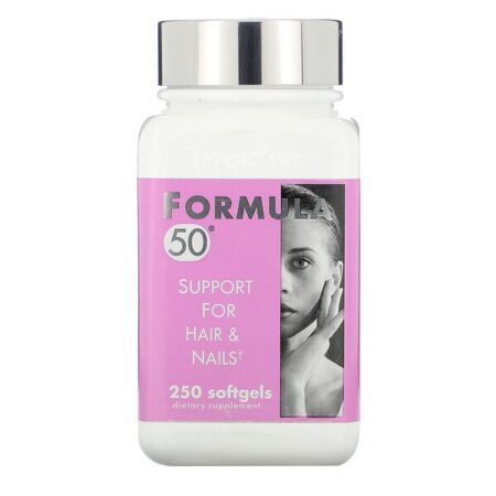 Naturally Vitamins, Marlyn, Fórmula 50, Suporte para Cabelos e Unhas, 250 Cápsulas Gelatinosas