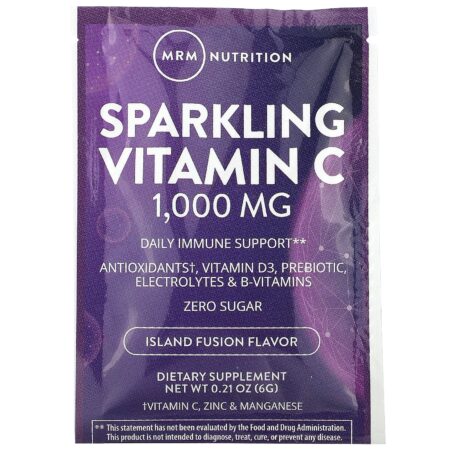 MRM, Sparkling Vitamin C, Island Fusion, 1,000 mg, 30 Packets, 0.21 oz (6 g) - Image 3