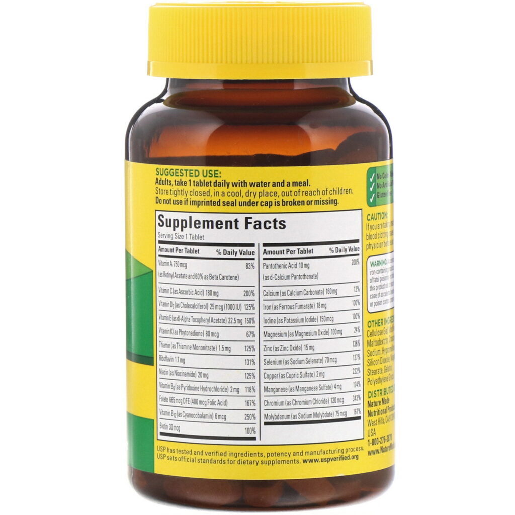 Nature Made, Multivitamínico Completo, 130 Comprimidos - Imagem 2