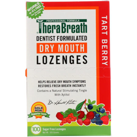 TheraBreath, Pastilhas para Boca Seca, Sem Açúcar, Frutas Ácidas, 100 Pastilhas