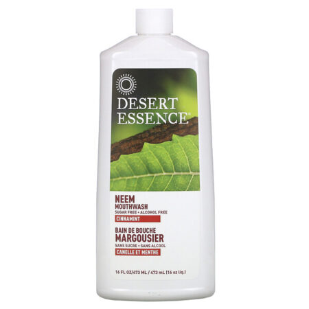 Desert Essence, Enxaguante Bucal com Neem Natural, Canela e Menta, 16 fl oz (480 g)