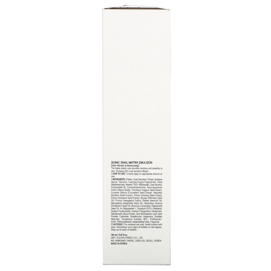 Scinic, Snail Matrix Emulsion, 5.07 fl oz (150 ml) - Imagem 3