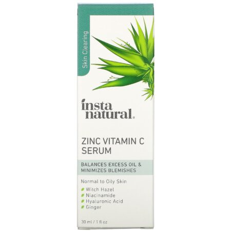 InstaNatural, Zinc Vitamin C Serum, 1 fl oz (30 ml) - Image 2