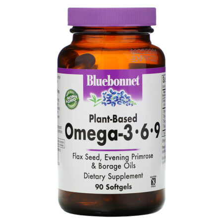 Bluebonnet Nutrition, Ômega 3-6-9 de Origem Vegetal, 90 Cápsulas Gelatinosas