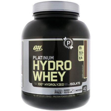 Optimum Nutrition, Platinum Hydro Whey, Turbo Chocolate, 3,5 lbs (1,59 kg)