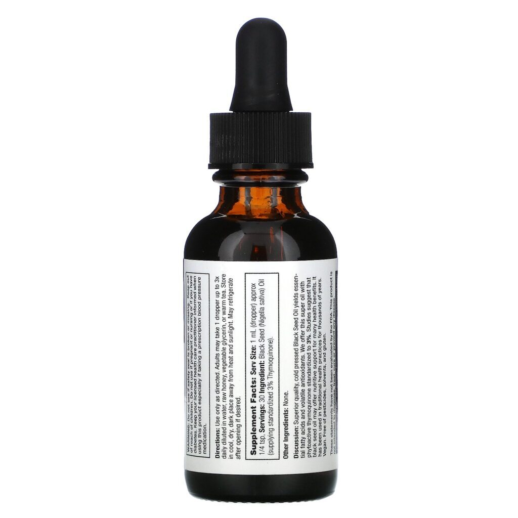 Heritage Store, Black Seed Oil, 1 fl oz (30 ml) - Imagem 2