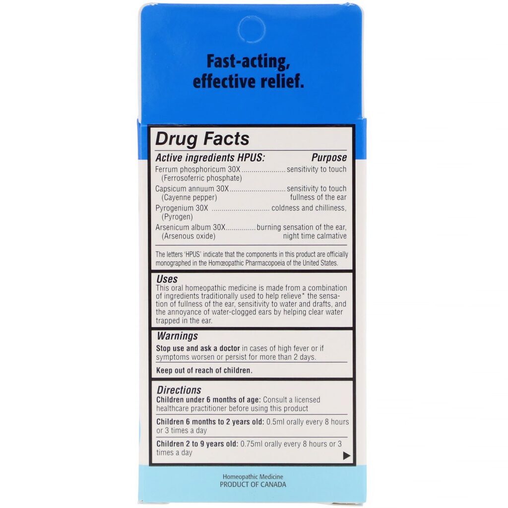 Homeolab USA, Kids Relief, Ear Relief Oral Liquid, For Kids 0-9 Yrs, Grape Flavor, 0.85 fl oz (25 ml) - Imagem 2