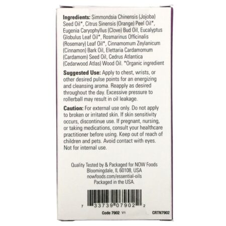 Now Foods, Essential Oils, Seasonal Defense Roll-On, 1/3 fl oz (10 ml) - Imagem 2