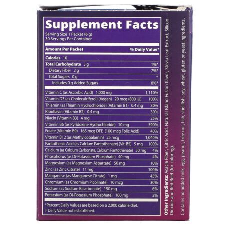 MRM, Sparkling Vitamin C, Island Fusion, 1,000 mg, 30 Packets, 0.21 oz (6 g) - Image 2