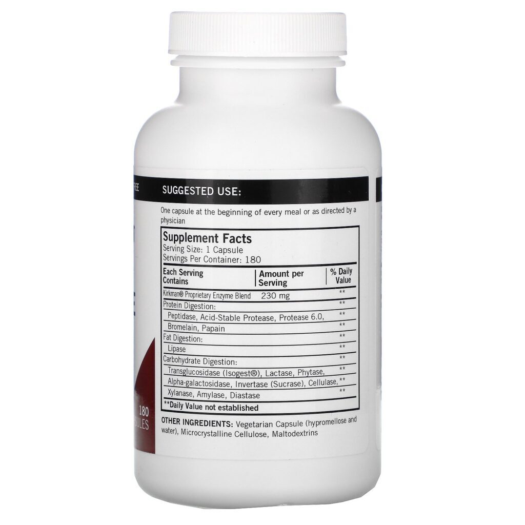 Kirkman Labs, Enzyme Complete DPP-IV With ISOGEST, 180 Capsules - Imagem 2