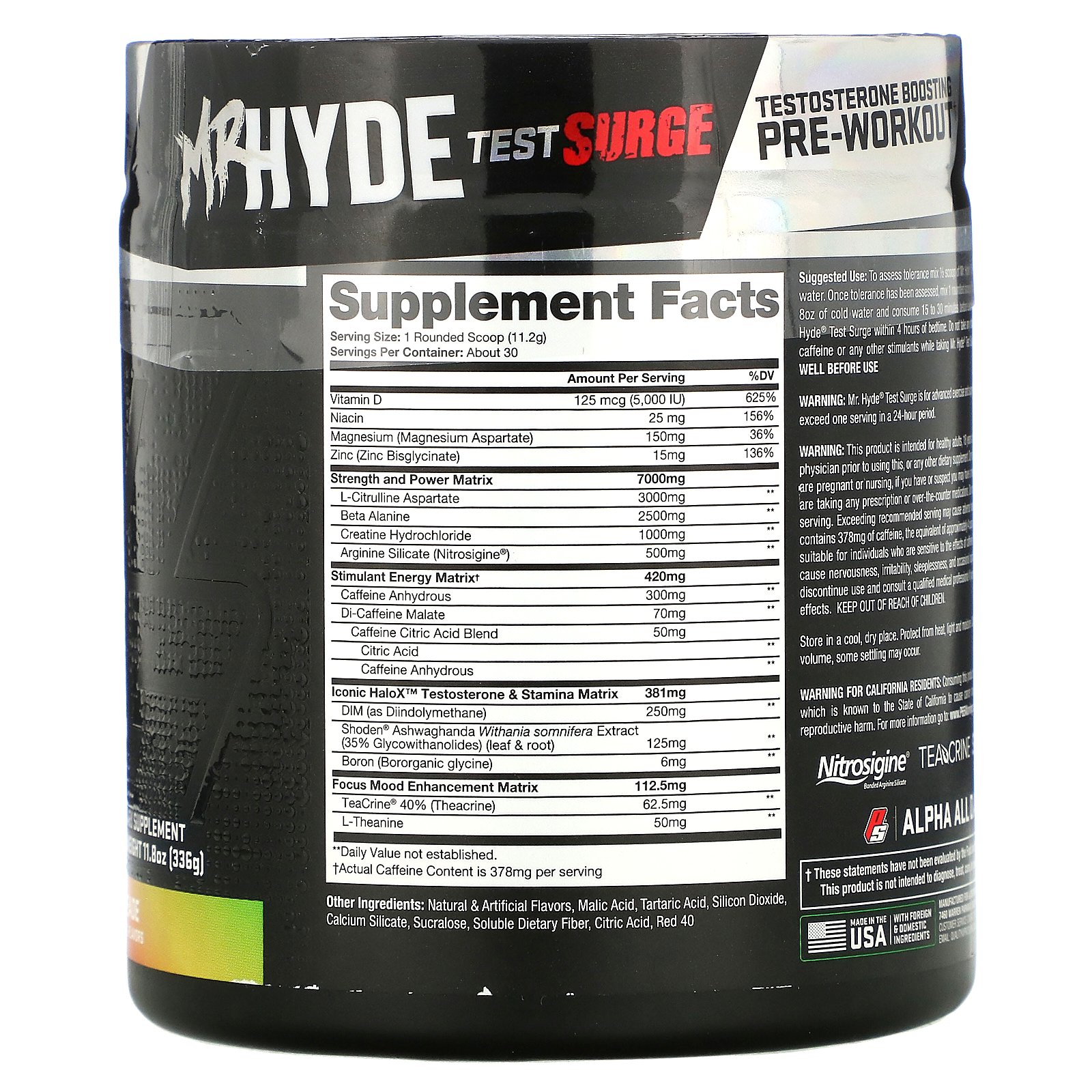 Comprar ProSupps, Mr. Hyde, Test Surge, Testosterone Boosting Pre