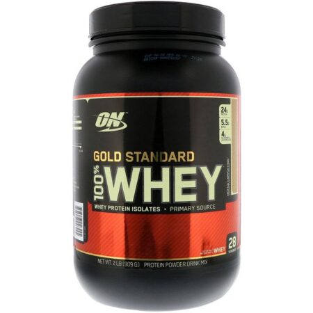 Optimum Nutrition, Gold Standard Whey 100%, Mocha Cappuccino, 909 g (2 lbs)