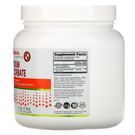 NutriBiotic, Immunity, Sodium Ascorbate, Crystalline Powder, 2.2 lb (1 kg) - Image 2