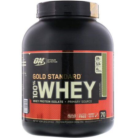 Optimum Nutrition, Gold Standard 100% Whey, Chocolate Mint, 4.94 lbs (2.24 kg)