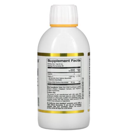 California Gold Nutrition, Vitamina C Líquida Lipossomal, Sem Sabor, 1.000 mg, 250 ml (8,5 fl oz) - Image 2