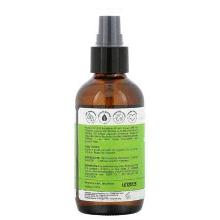 Sky Organics, Óleo de Jojoba Orgânico, 118 ml (4 fl oz) - Image 2