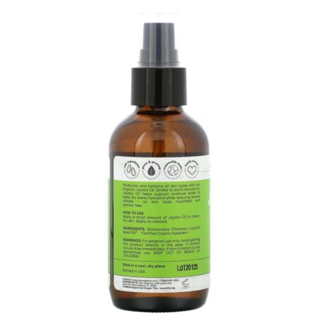 Sky Organics, Óleo de Jojoba Orgânico, 118 ml (4 fl oz) - Imagem 2