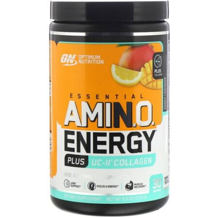 Optimum Nutrition, Essential Amino Energy plus UC-II Collagen, Limonada com Manga, 270 g (9,5 oz)