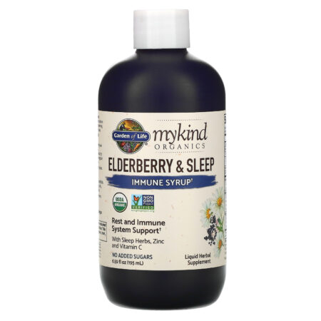 Garden of Life, MyKind Organics, Elderberry & Sleep Immune Syrup, 6.59 fl oz (195 ml) - Image 3